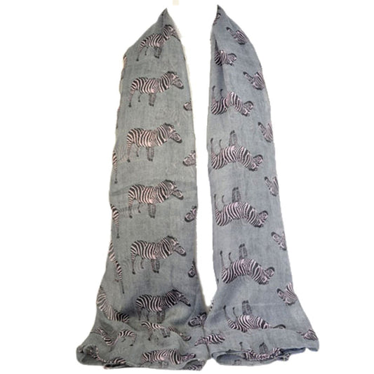 Oversize Zebra Printing Summer Women Scarf, NL-1864 (G Dimgray)