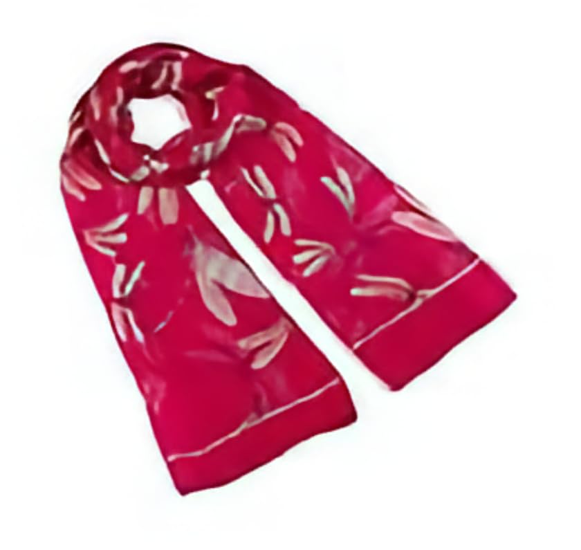 Charming Ladies Women's Dragonfly Print Scarf Shawl Wrap Neck-Wrap Sarong Hot PInk