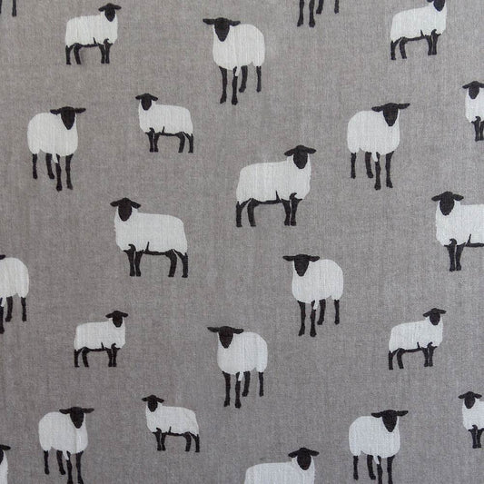Grey & White Sheep Design Print Ladies Fashion Scarf