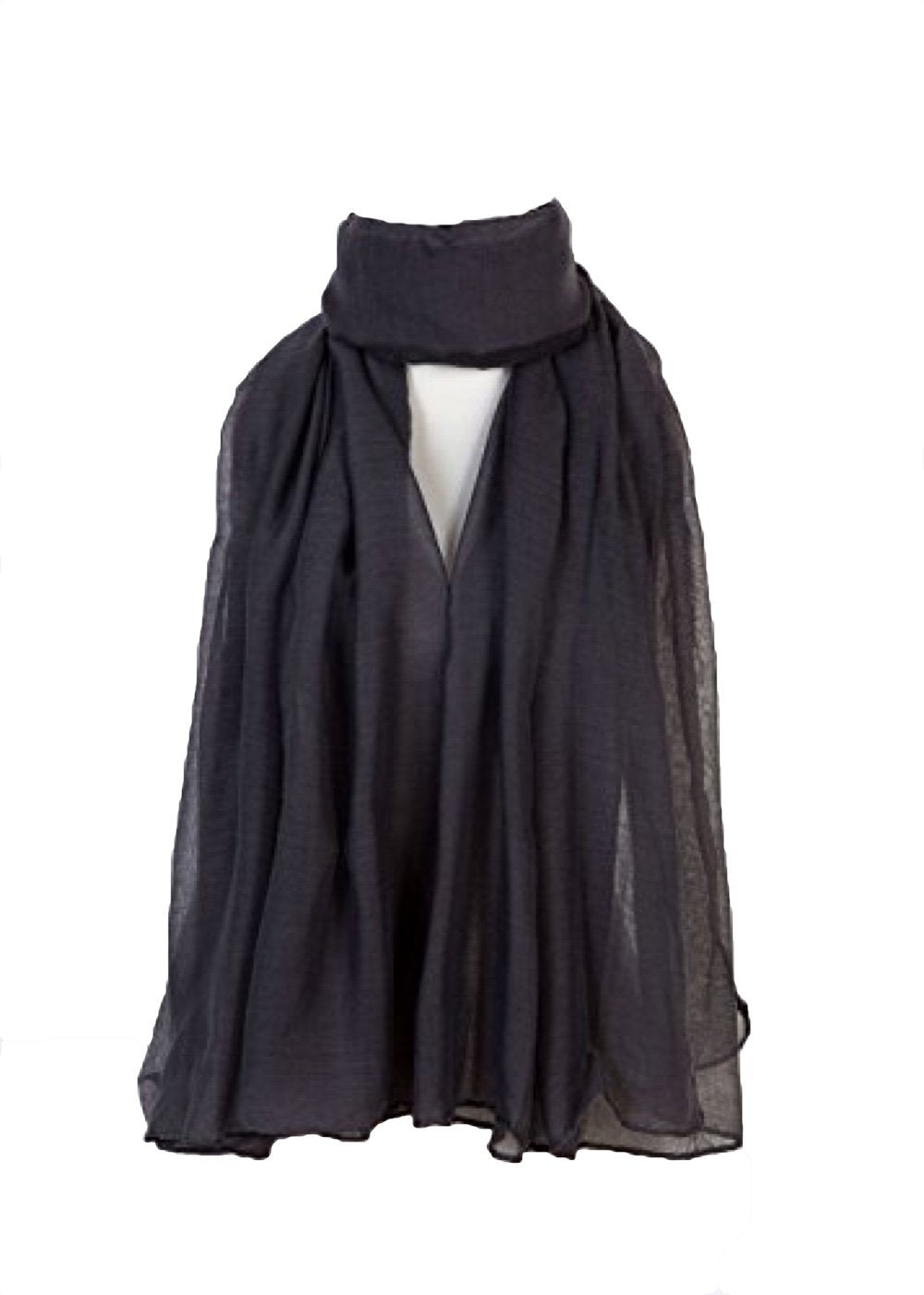 World of Shawls Beautiful Plain Black Big Large Oversize Maxi Scarf Soft Fabric Scarf Wrap Shawl Scarves