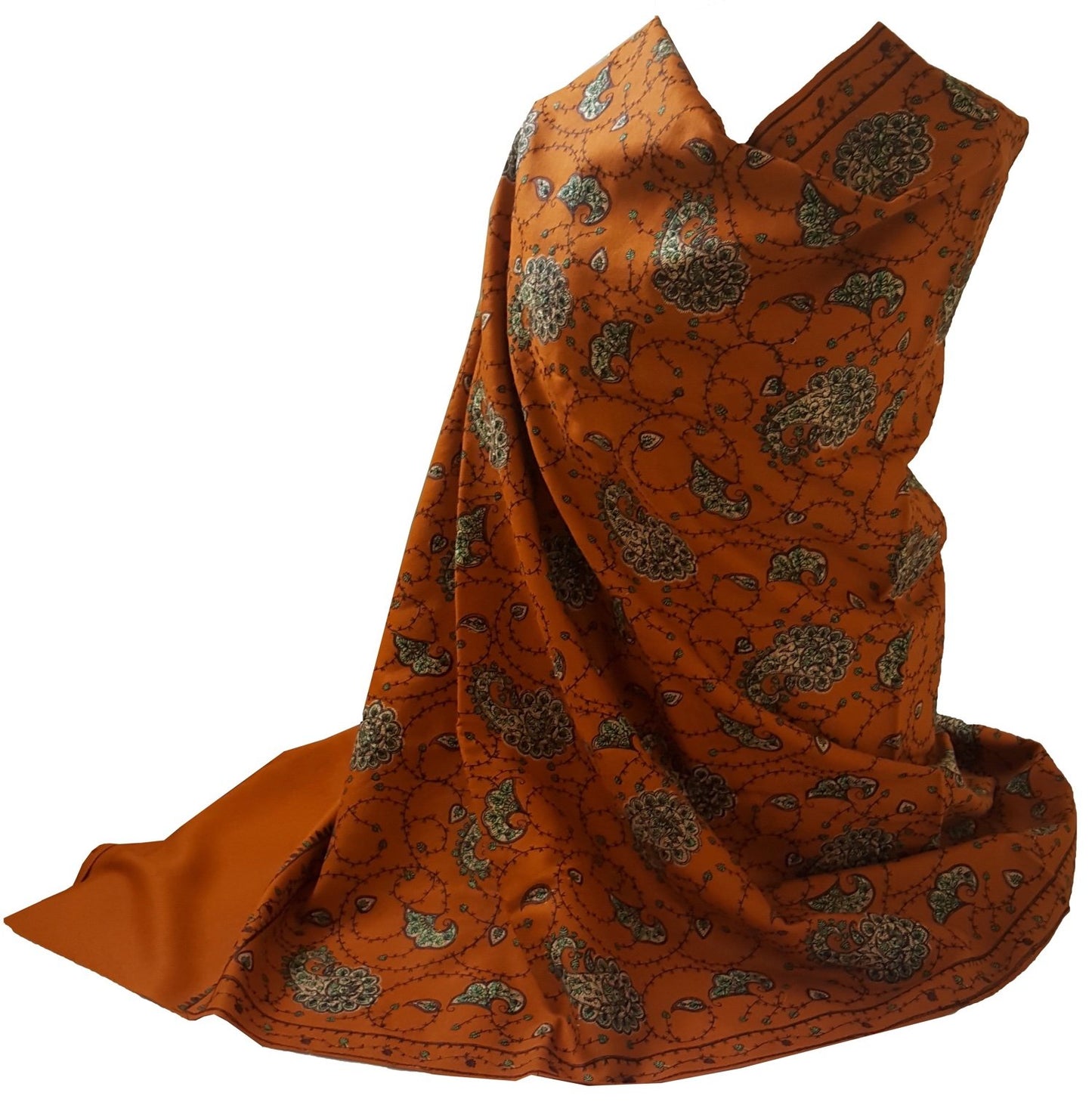World of Shawls Exclusive Women's Ladies Needle Thread Work Hand Embroidered Shawl Scarf Wrap Occasion Bridal Party Wear Prom