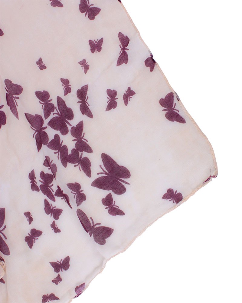 Leegoal(TM) Charming Elegant Lady Butterfly Print Soft Long Scarf Wrap Shawl,Beige