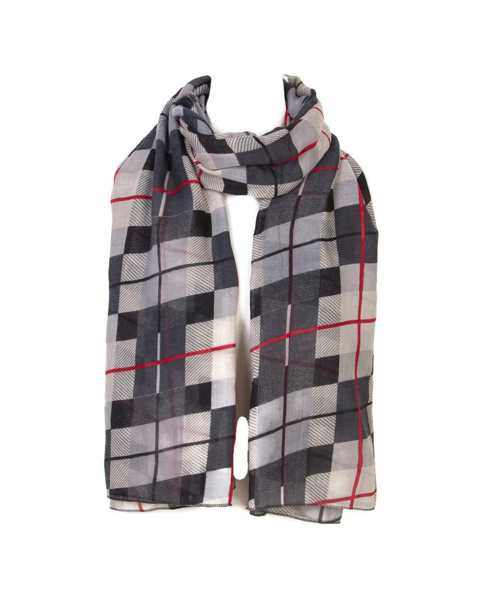World of Shawls New Ladies Women's Girls Beautiful Plaid Design Scarf Stole Wrap