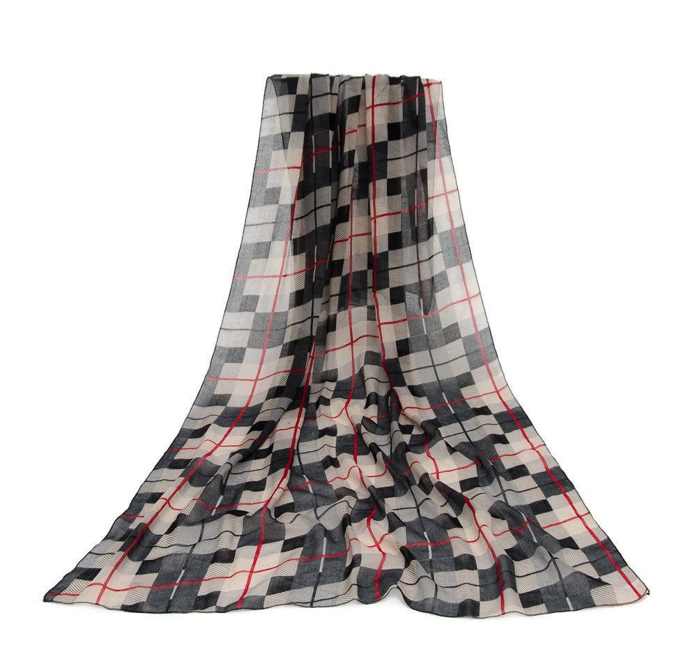 World of Shawls New Ladies Women's Girls Beautiful Plaid Design Scarf Stole Wrap