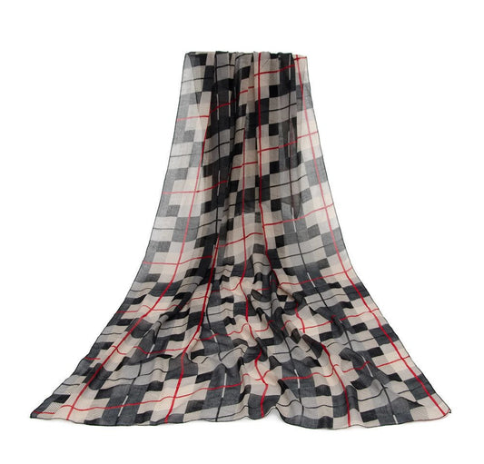 World of Shawls New Ladies Women's Girls Beautiful Plaid Design Scarf Stole Wrap