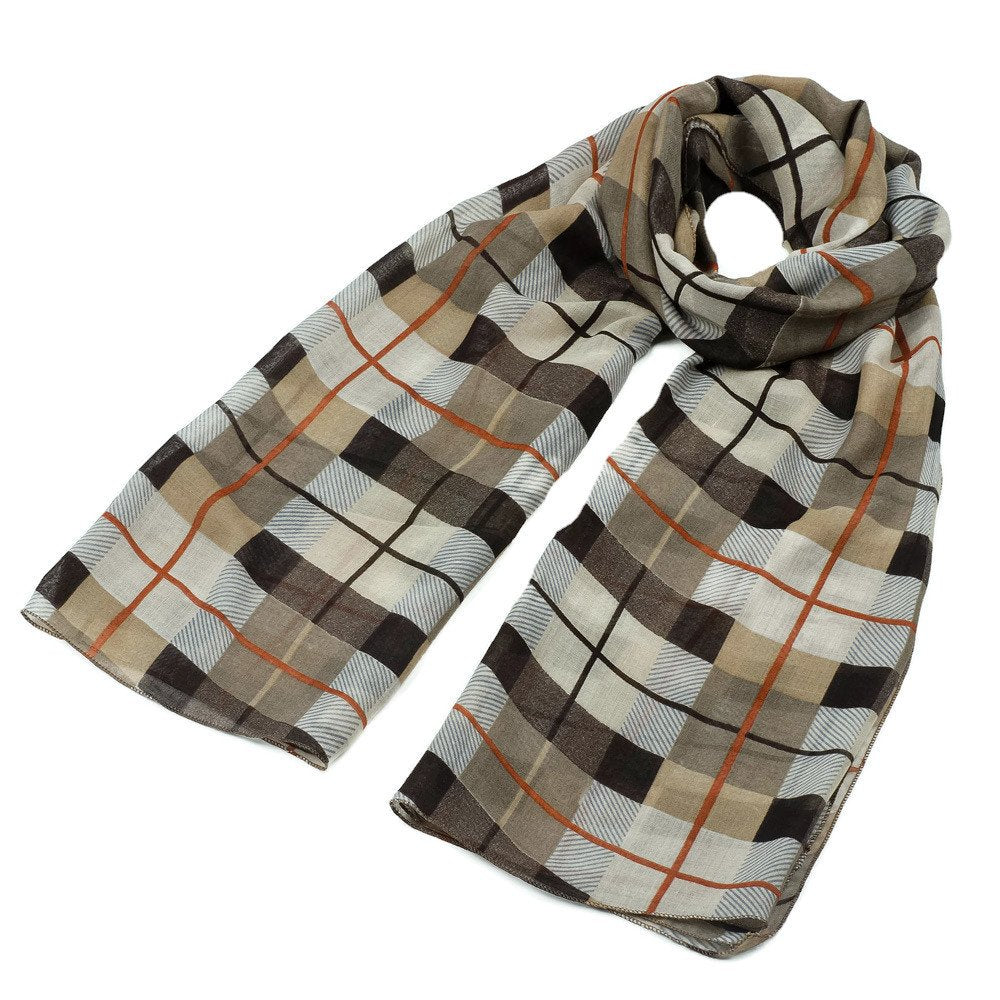 World of Shawls New Ladies Women's Girls Beautiful Plaid Design Scarf Stole Wrap