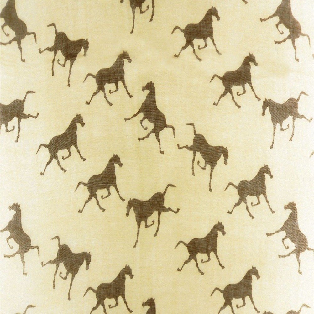 Horses Print Design Women's Scarves (Mocha-Brown horses)