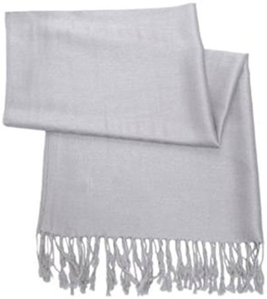 Light Silver Pashmina style shawl/scarf/Wrap