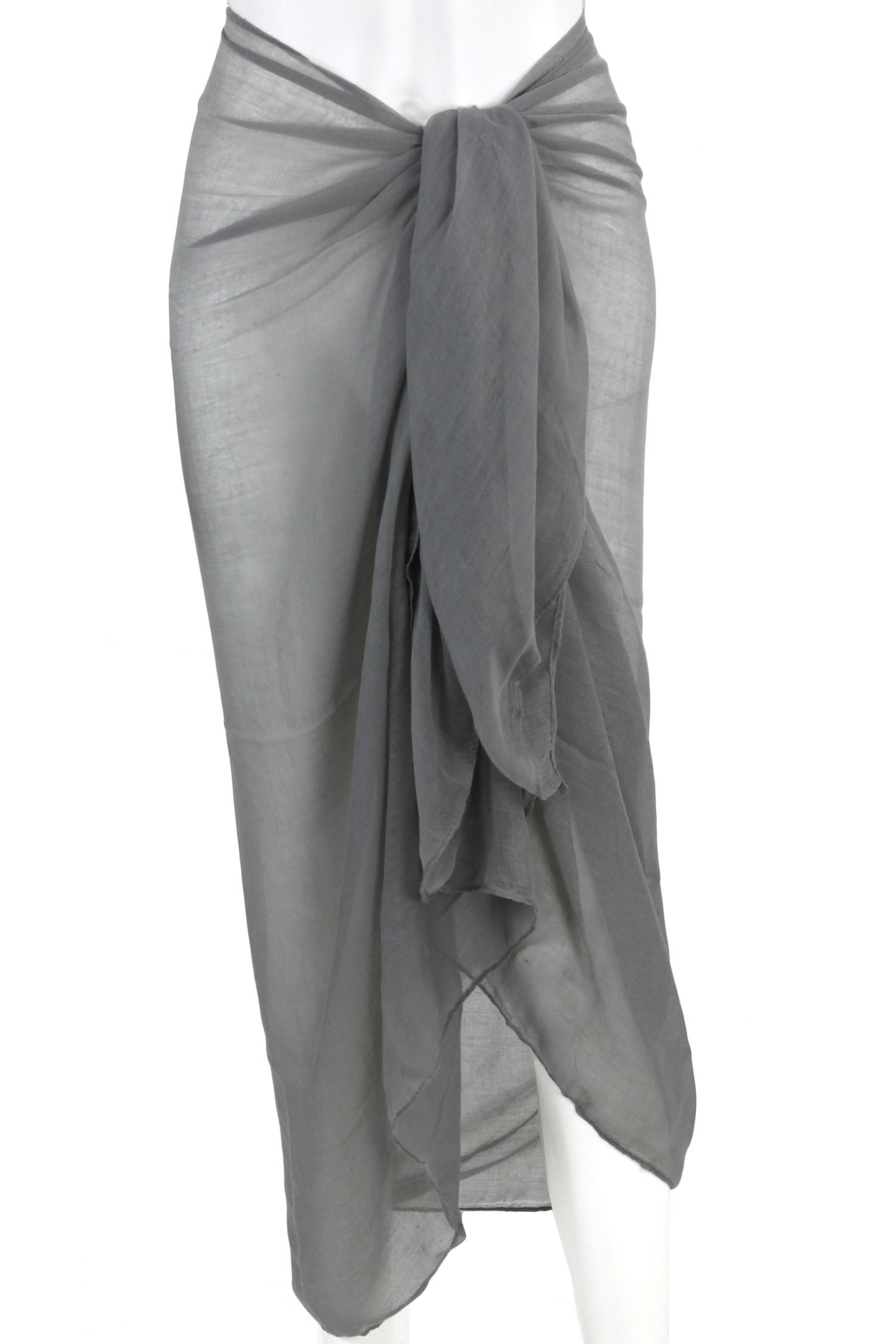 Evolatree - Large Rectangular Shawl Scarf Sarong - Lightweight Linen Like Feel - Blue Steel - 70" x 42"