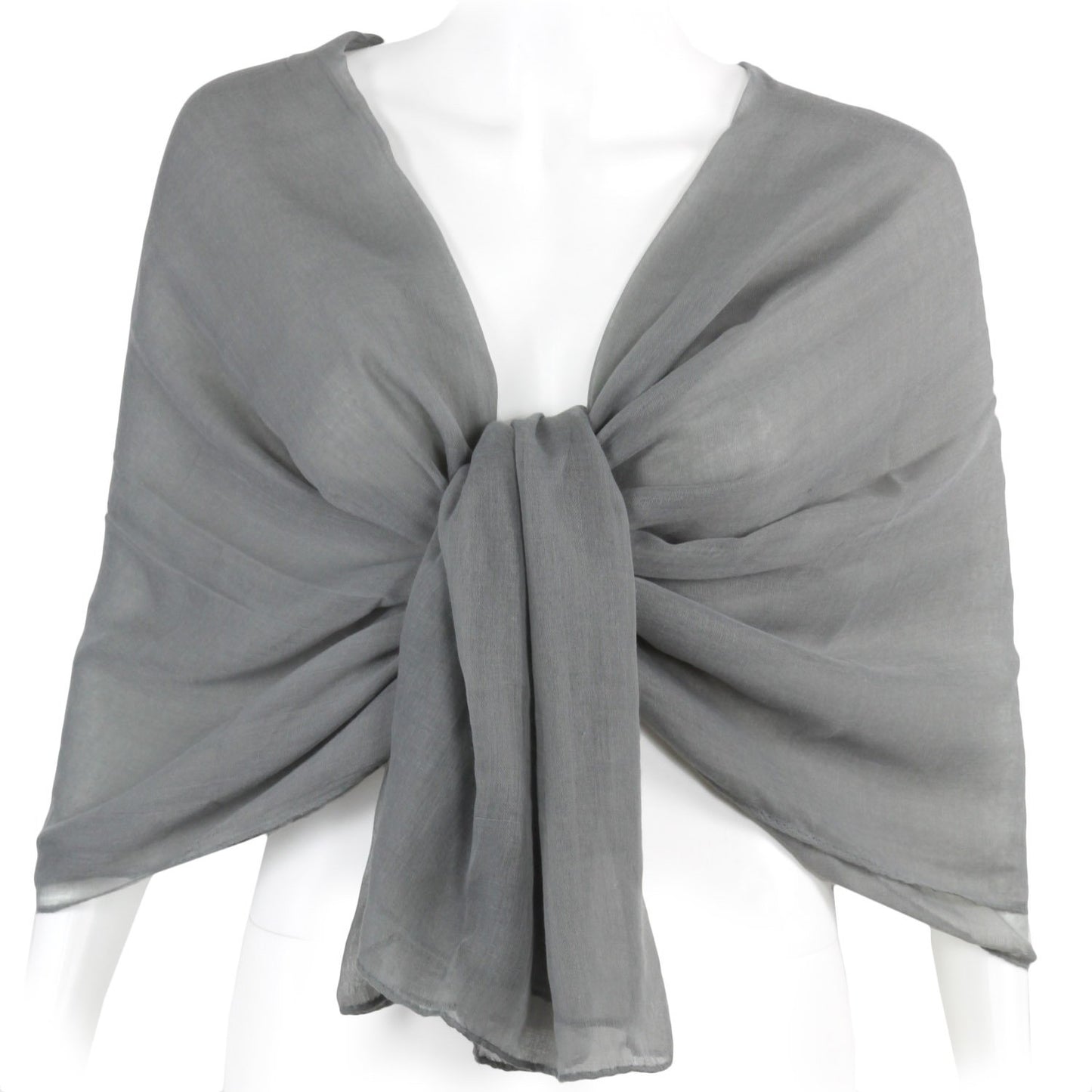 Evolatree - Large Rectangular Shawl Scarf Sarong - Lightweight Linen Like Feel - Blue Steel - 70" x 42"