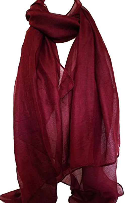 NEW PLAIN BEAUTIFUL LARGE MAXI SCARF HEAD SCARVES (Dark Red)