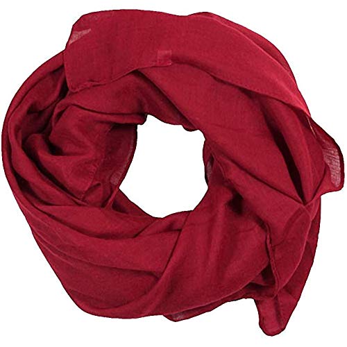 Plain Scarf Hijab Maxi Scarf Sarong Big Large Oversize Plain Colours Viscose (MAROON)