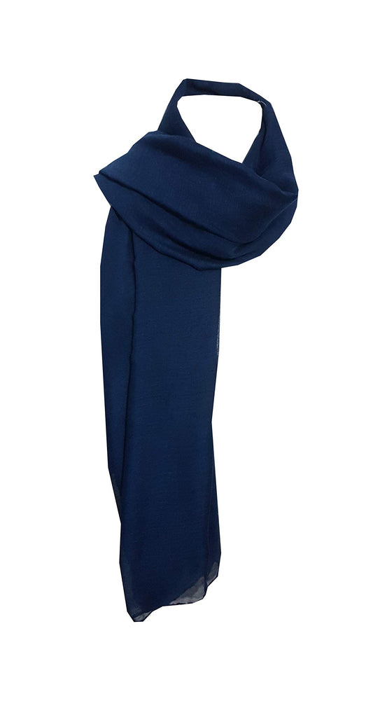 Plain Large Maxi Scarf Head Scarves (Navy Blue)
