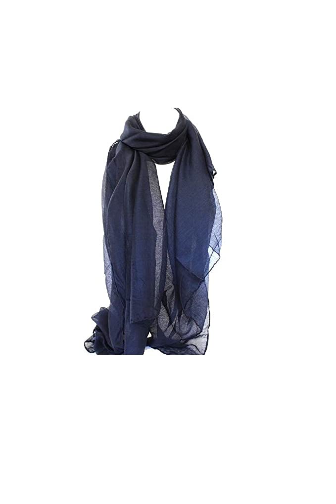 Plain Scarf Hijab Maxi Scarf Sarong Big Large Oversize Plain Colours Viscose (NAVY BLUE)