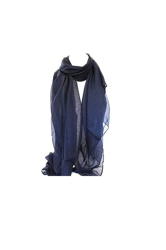 Plain Scarf Hijab Maxi Scarf Sarong Big Large Oversize Plain Colours Viscose (NAVY BLUE)