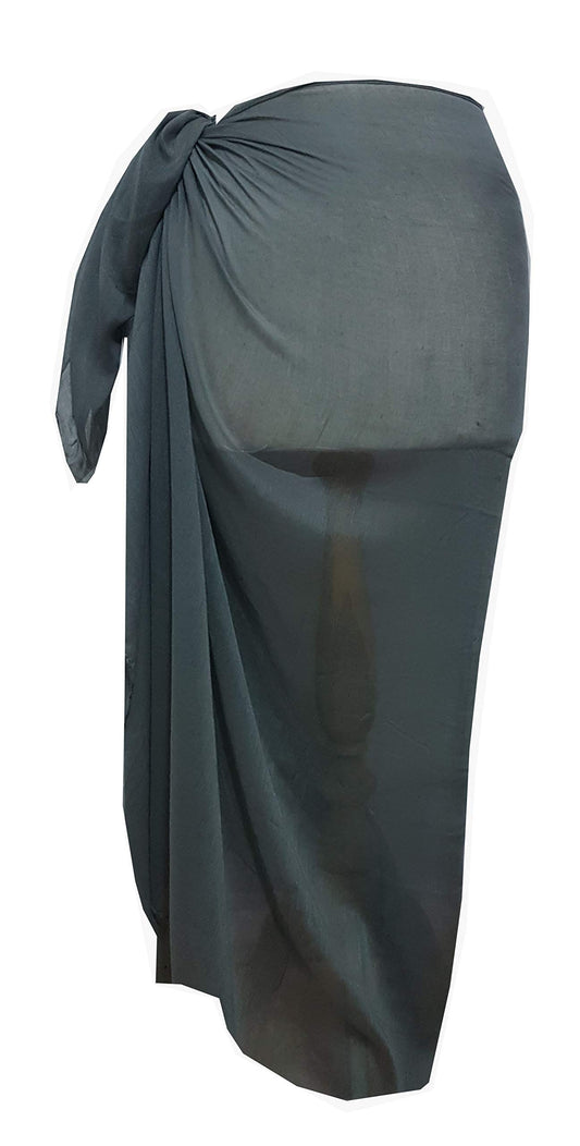 Long Plain ‘Scarves For Women’ 88cm x 180cm – All Season’s Ladies Scarfs - Work Wear Wrap Shawl Stole ‘Gifts For Women’ (Grey)