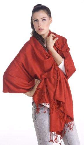 Premium Viscose Pashmina Shawl Stole Wrap Scarf in Wine (28X78)""