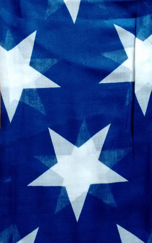 Women scarves stars print large lightweight all seasons scarf (S1 - Navy Blue- (starBblu))