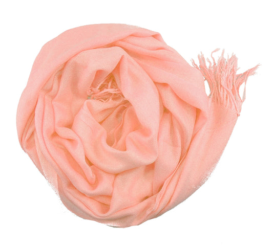 Glamour Girlz Beautifully Soft Pashmina & Silk Mix Ladies Evening Scarf Wrap Baby Pink