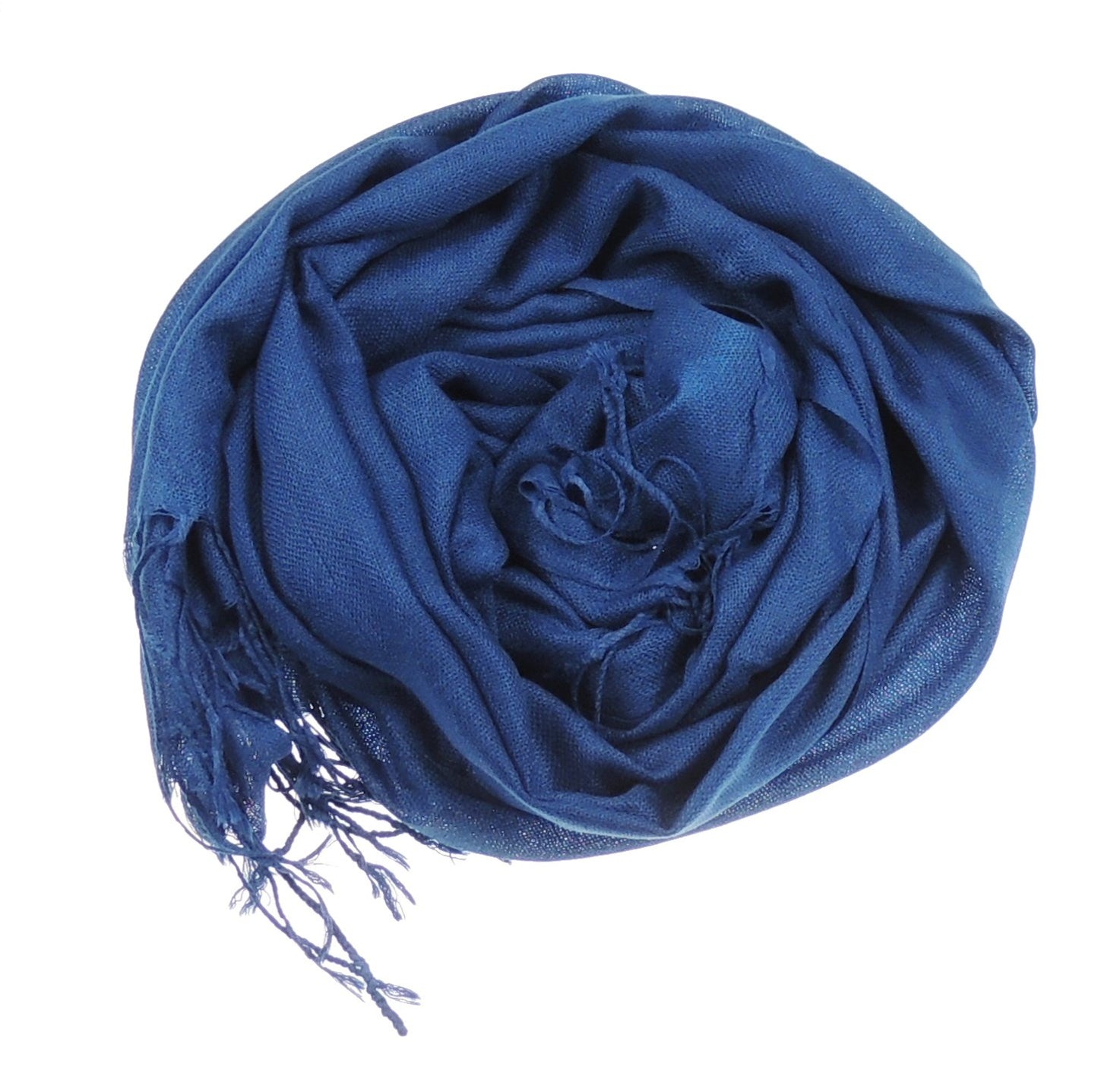 Beautifully Soft Pashmina & Silk Mix Ladies Evening Scarf Wrap Navy Blue