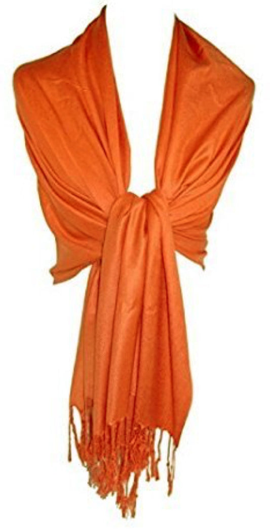 Sunset Orange pashmina style shawl/scarf/Wrap