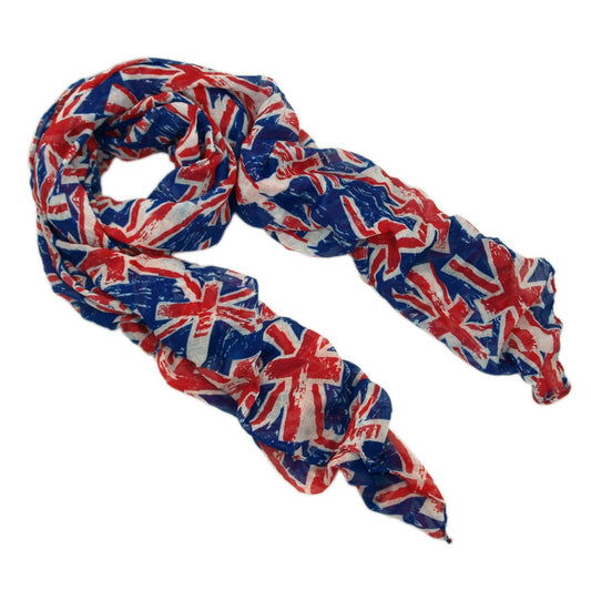 TrendsBlue UK British Flag Small Print Fashion Scarf