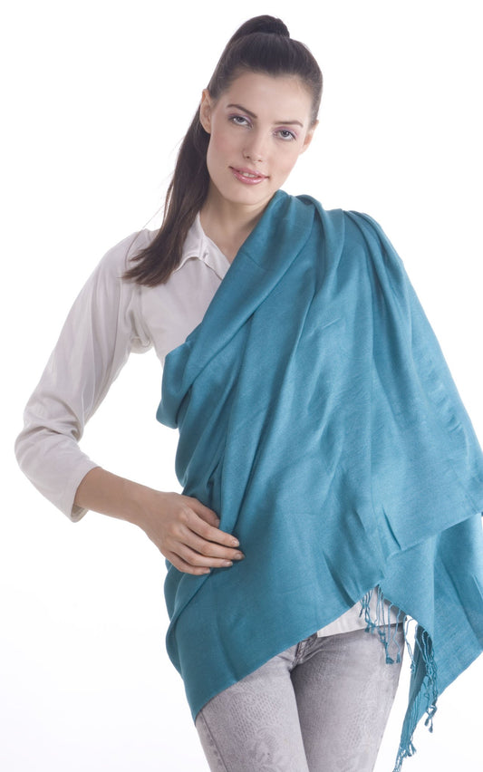Pashmina Shawl, Black, One Size Regular