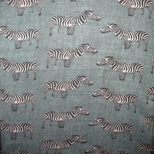 Large scarf zebra printed design (Grey)