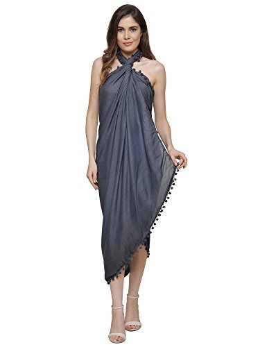 World of Scarfs Pom Pom Sarong, Coverup, Scarf, Big Size
