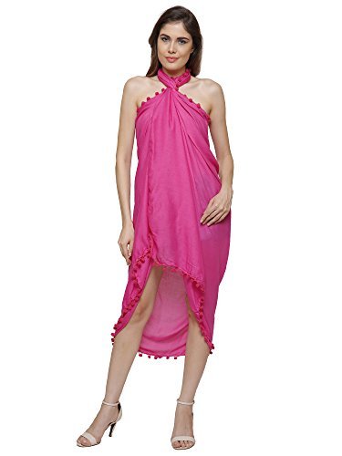 World of Scarfs Pom Pom Sarong, Coverup, Scarf, Big Size