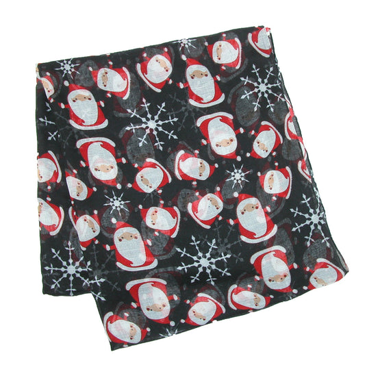World of Shawls Winter Christmas Santa Printed Soft Large Wraps Shawl Scarves Scarf