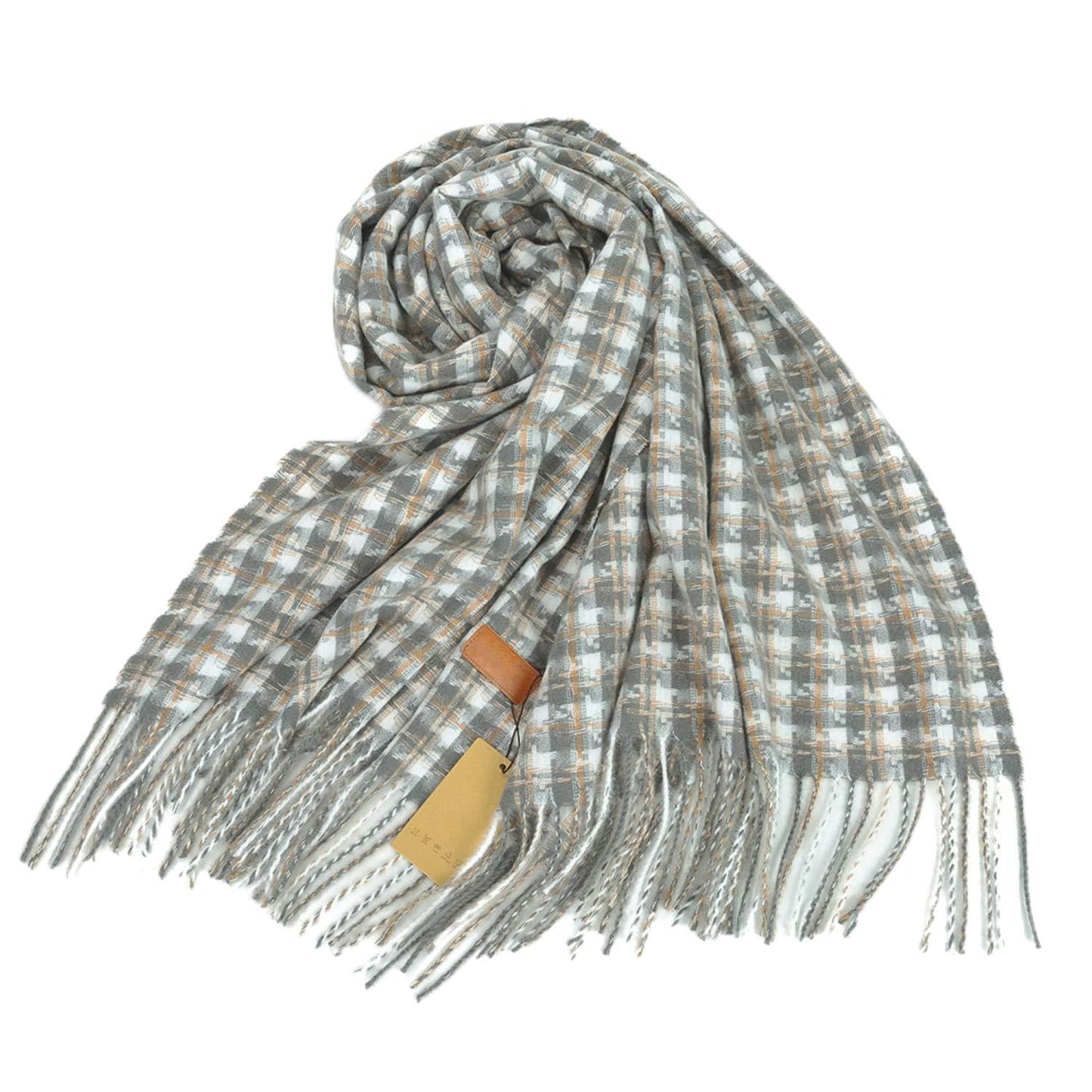 World of Shawls WINTER WARMER Thick Large Dogtooth Design Fashion Scarf Blanket Wrap Unisex
