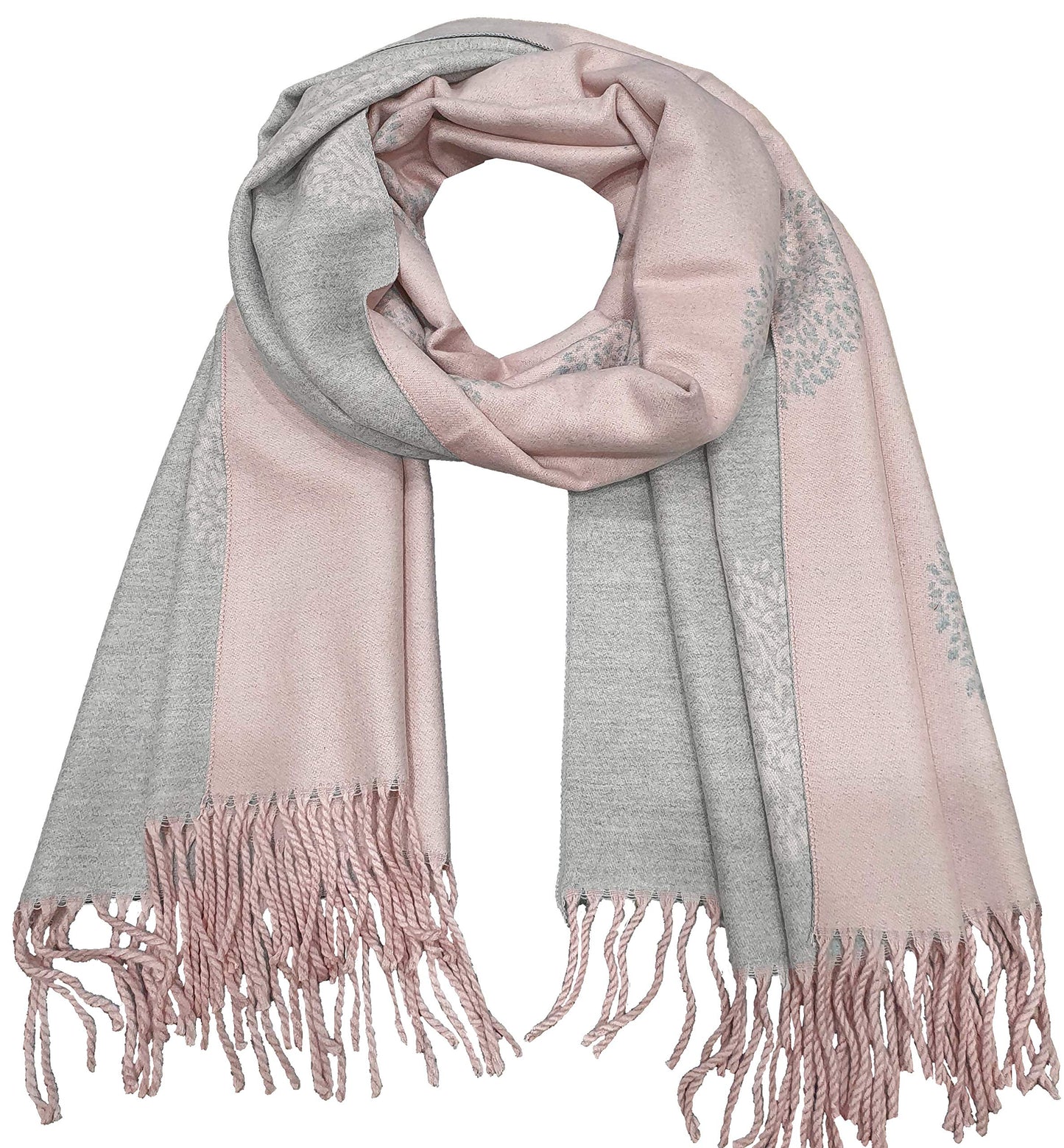 World of Shawls WINTER WARMER Reversible Thick Long Mulberry Tree Print Fashion Scarf Blanket Wrap