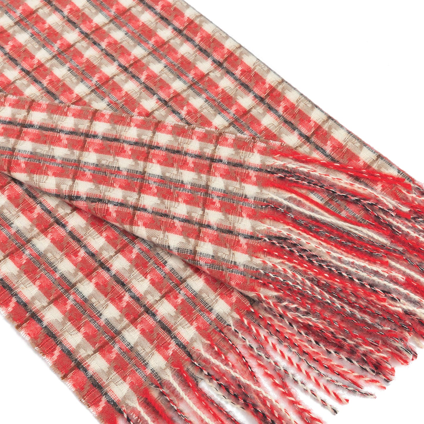 World of Shawls WINTER WARMER Thick Large Dogtooth Design Fashion Scarf Blanket Wrap Unisex