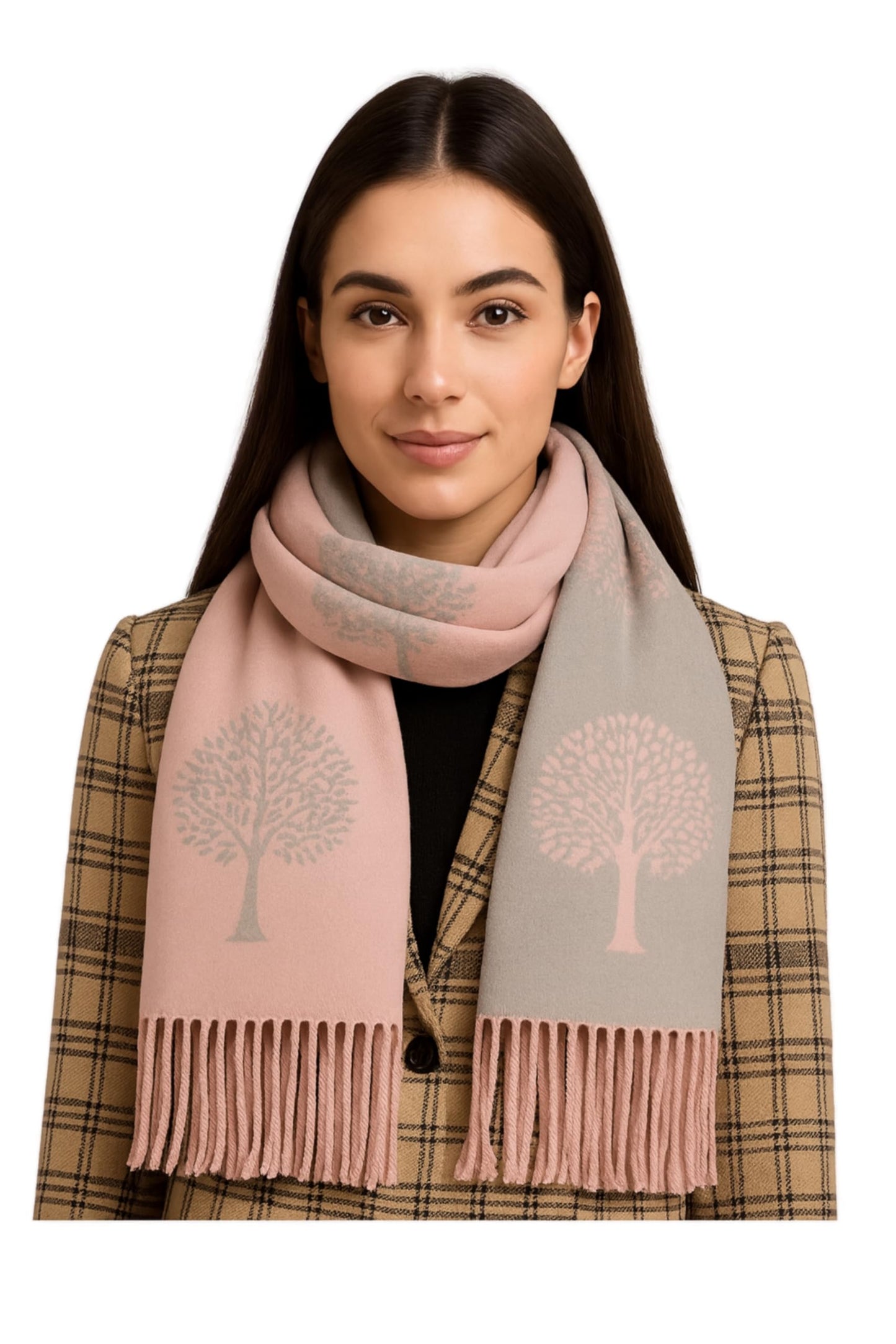 World of Shawls WINTER WARMER Reversible Thick Long Mulberry Tree Print Fashion Scarf Blanket Wrap