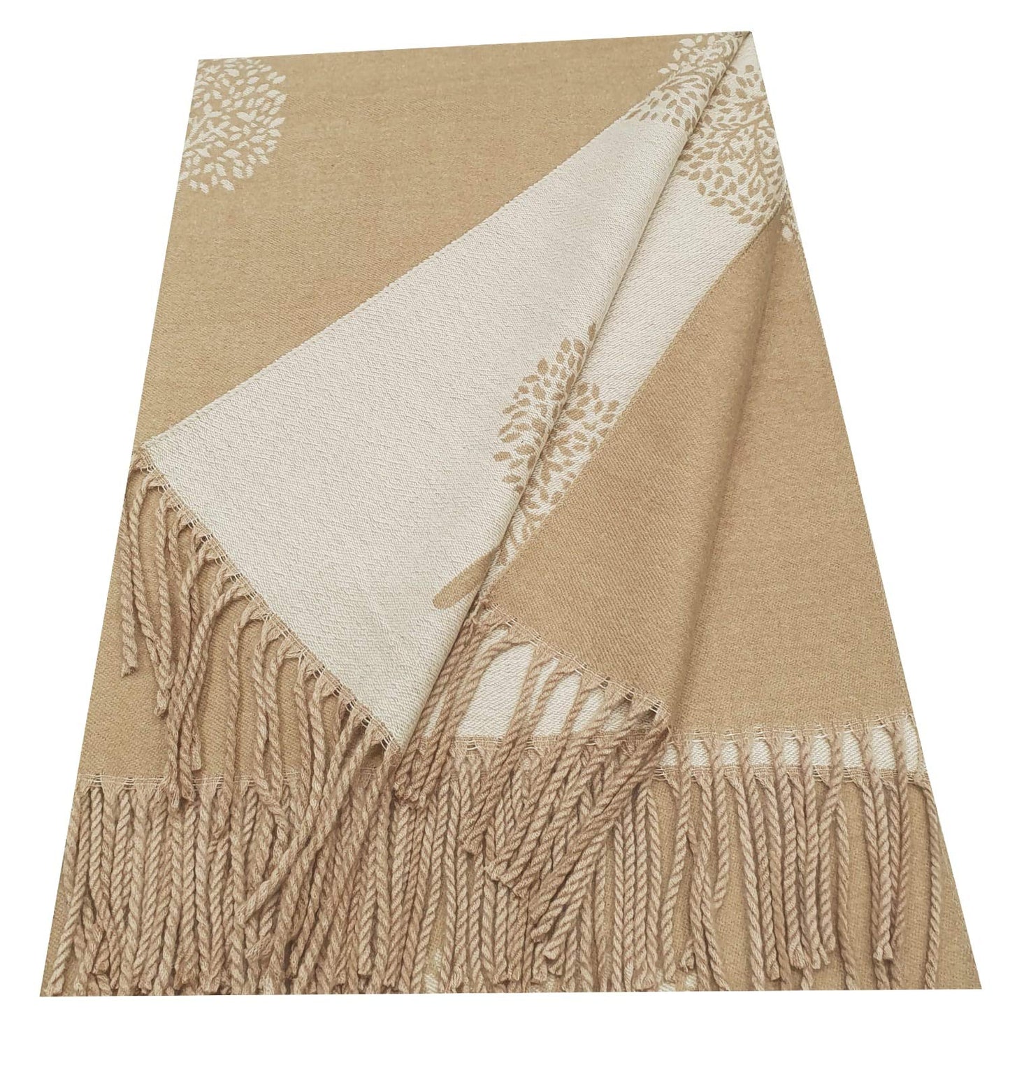 World of Shawls WINTER WARMER Reversible Thick Long Mulberry Tree Print Fashion Scarf Blanket Wrap