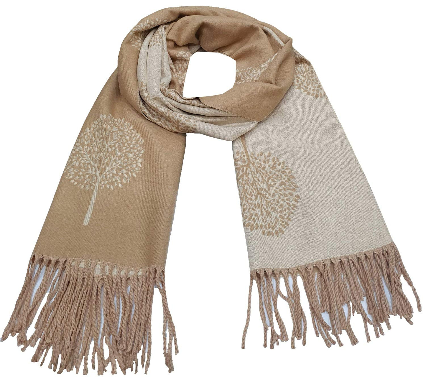 World of Shawls WINTER WARMER Reversible Thick Long Mulberry Tree Print Fashion Scarf Blanket Wrap