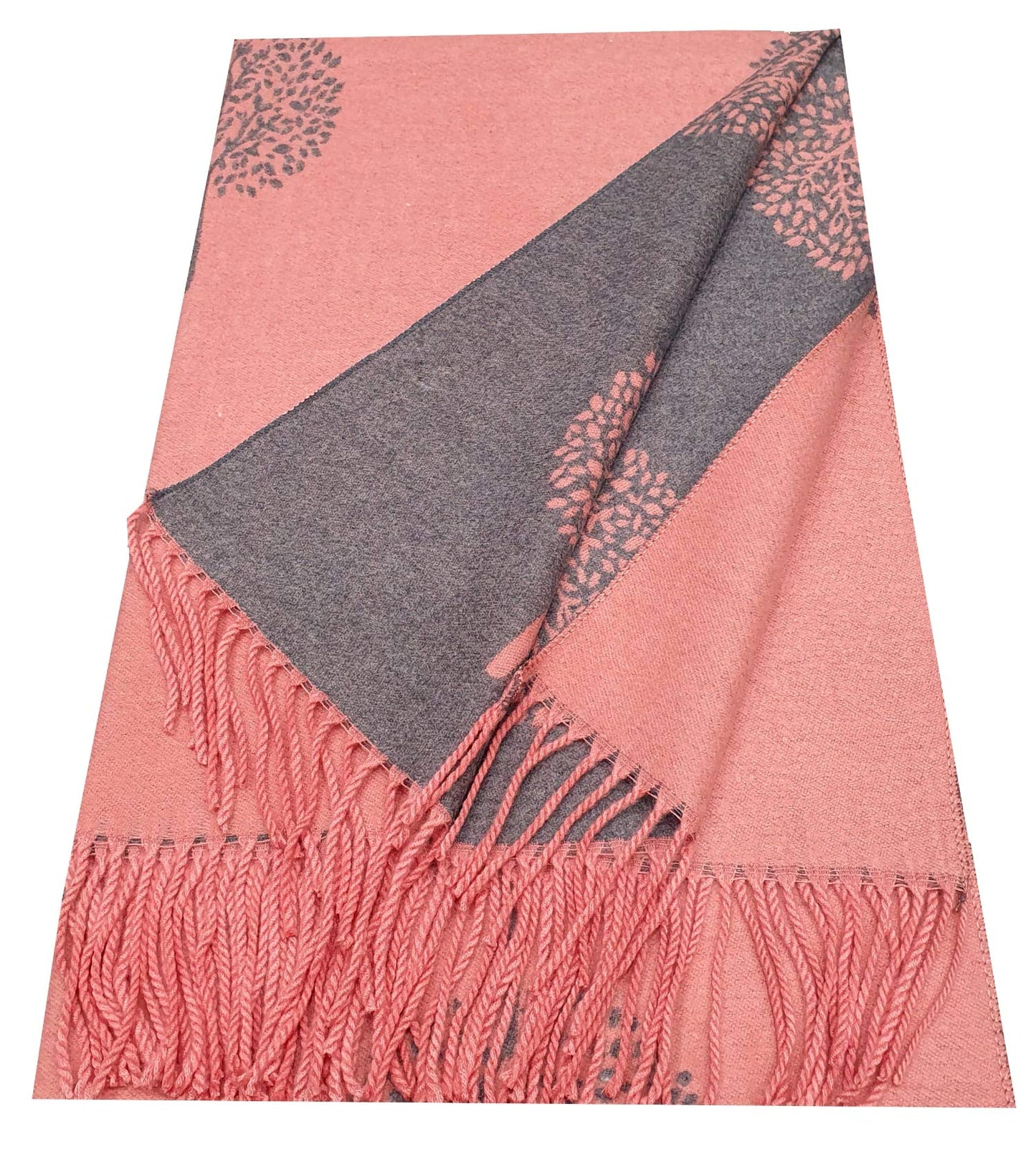 World of Shawls WINTER WARMER Reversible Thick Long Mulberry Tree Print Fashion Scarf Blanket Wrap