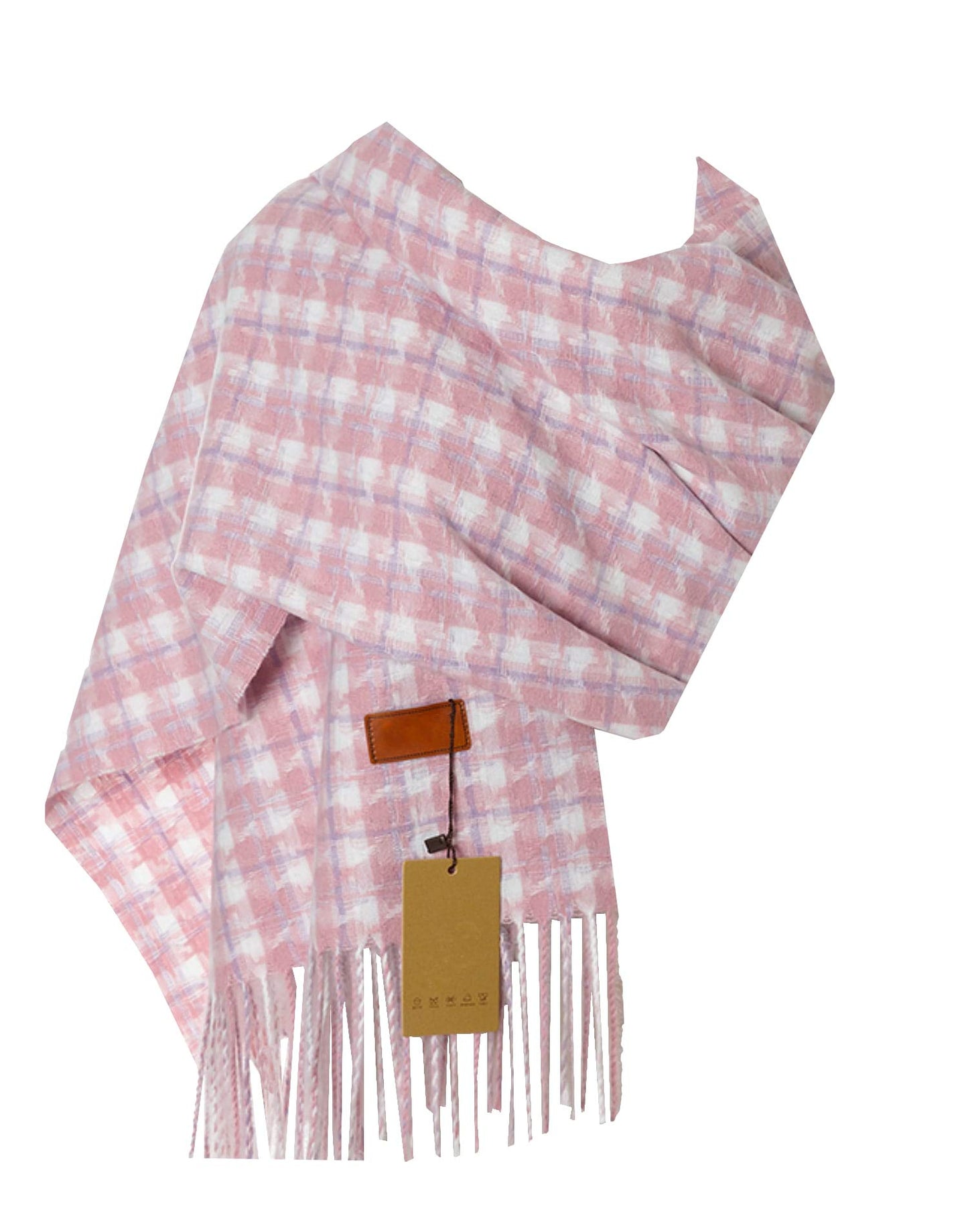 World of Shawls WINTER WARMER Thick Large Dogtooth Design Fashion Scarf Blanket Wrap Unisex