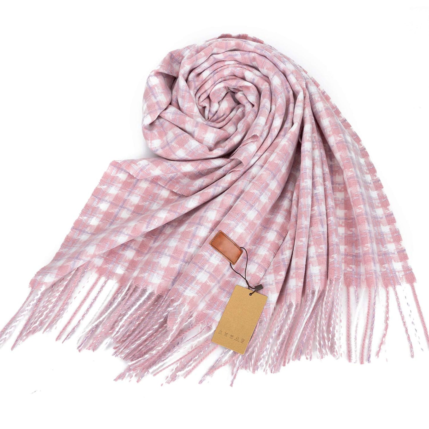 World of Shawls WINTER WARMER Thick Large Dogtooth Design Fashion Scarf Blanket Wrap Unisex