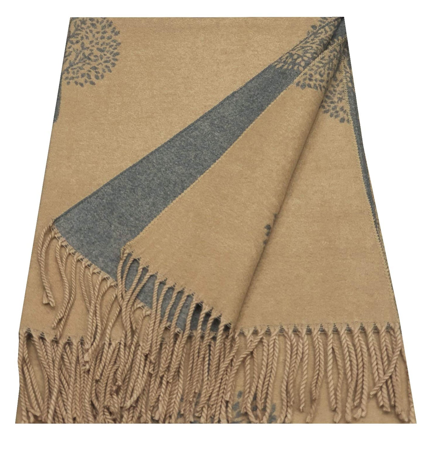 World of Shawls WINTER WARMER Reversible Thick Long Mulberry Tree Print Fashion Scarf Blanket Wrap