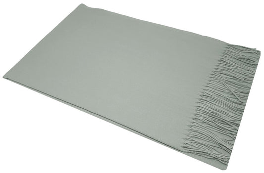 World of Shawls Winter Cashmere Feel Scarf Wrap Blanket Shawl Warm Soft Cozy - REDUCED TO CLEAR (Light Silver)