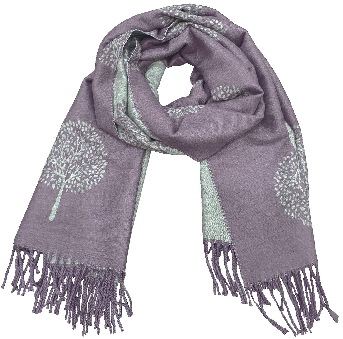 World of Shawls WINTER WARMER Reversible Thick Long Mulberry Tree Print Fashion Scarf Blanket Wrap