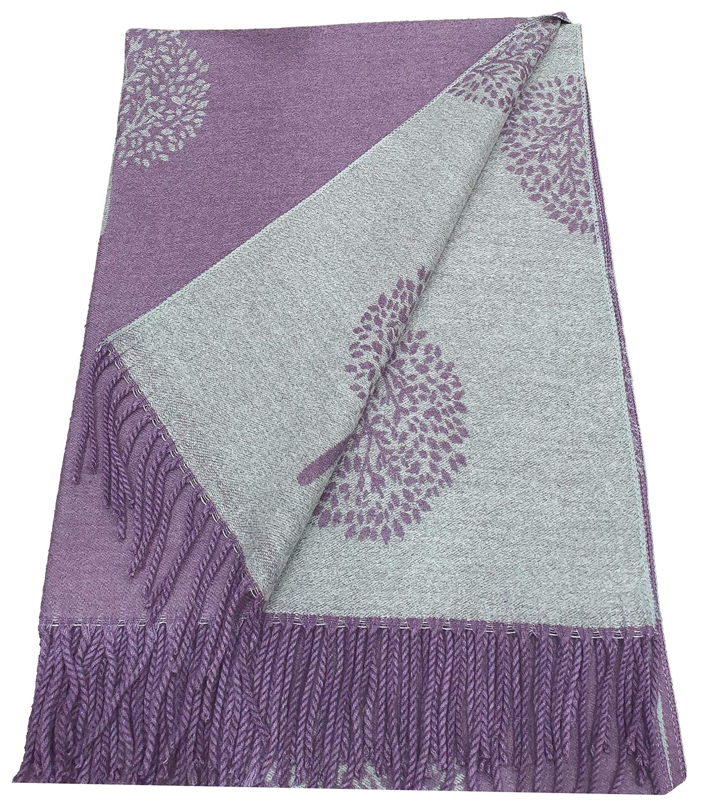 World of Shawls WINTER WARMER Reversible Thick Long Mulberry Tree Print Fashion Scarf Blanket Wrap