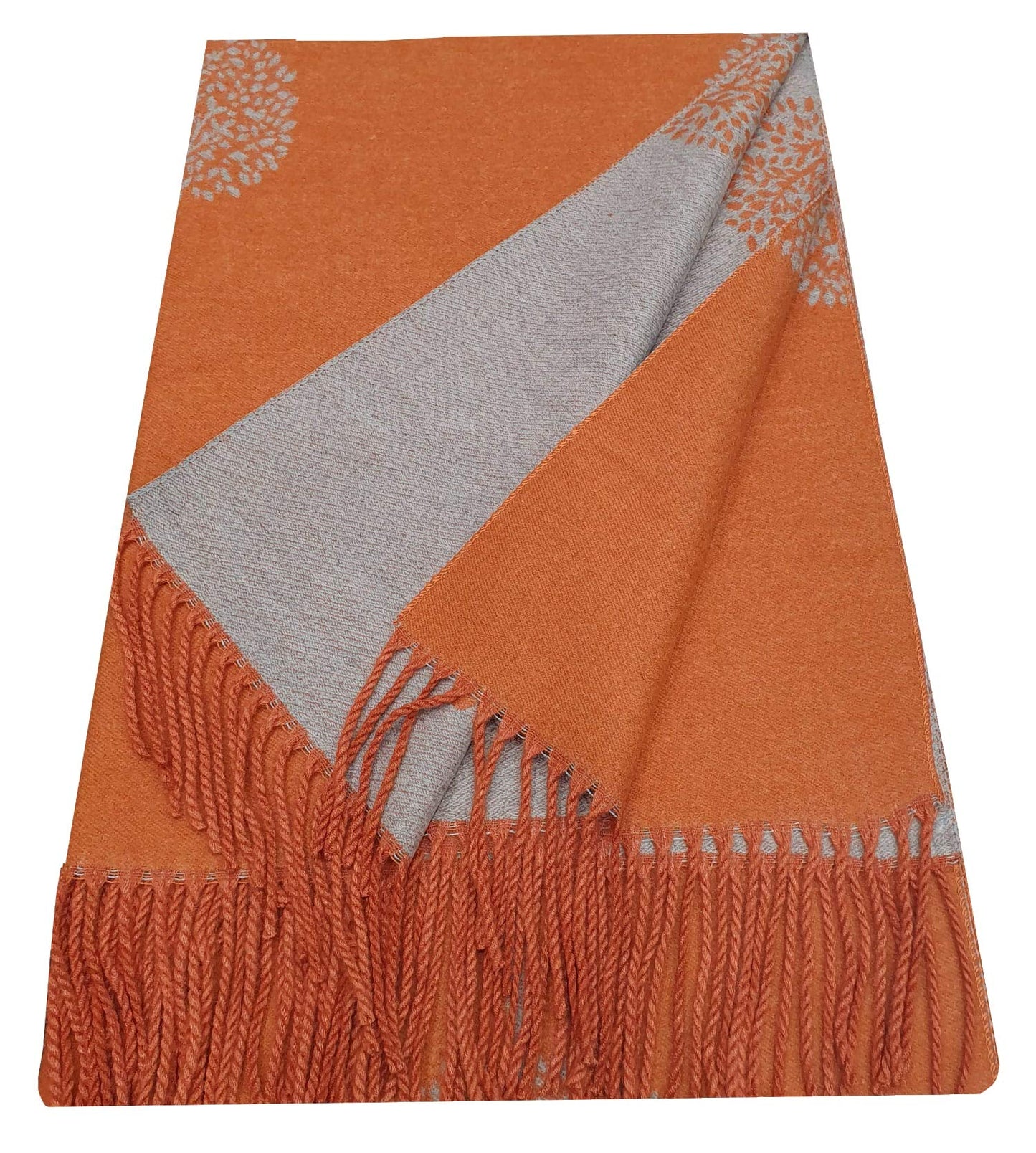 World of Shawls WINTER WARMER Reversible Thick Long Mulberry Tree Print Fashion Scarf Blanket Wrap