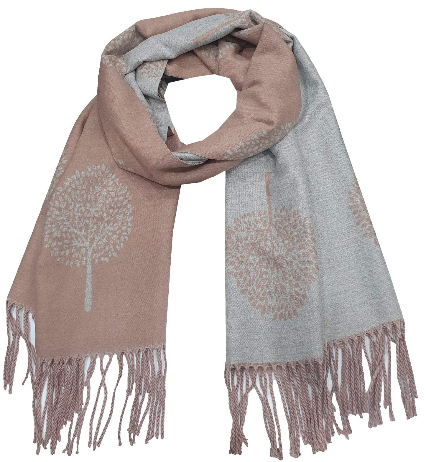 World of Shawls WINTER WARMER Reversible Thick Long Mulberry Tree Print Fashion Scarf Blanket Wrap