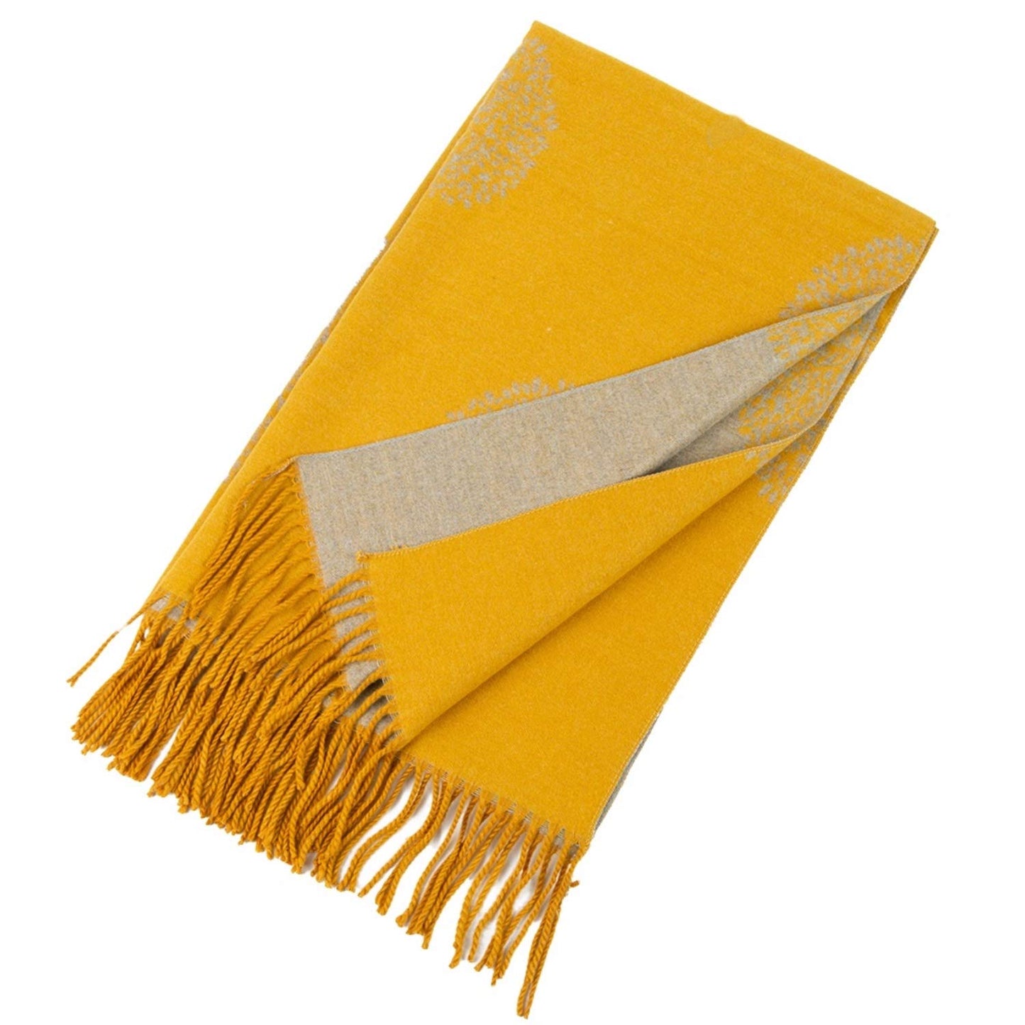 World of Shawls WINTER WARMER Reversible Thick Long Mulberry Tree Print Fashion Scarf Blanket Wrap
