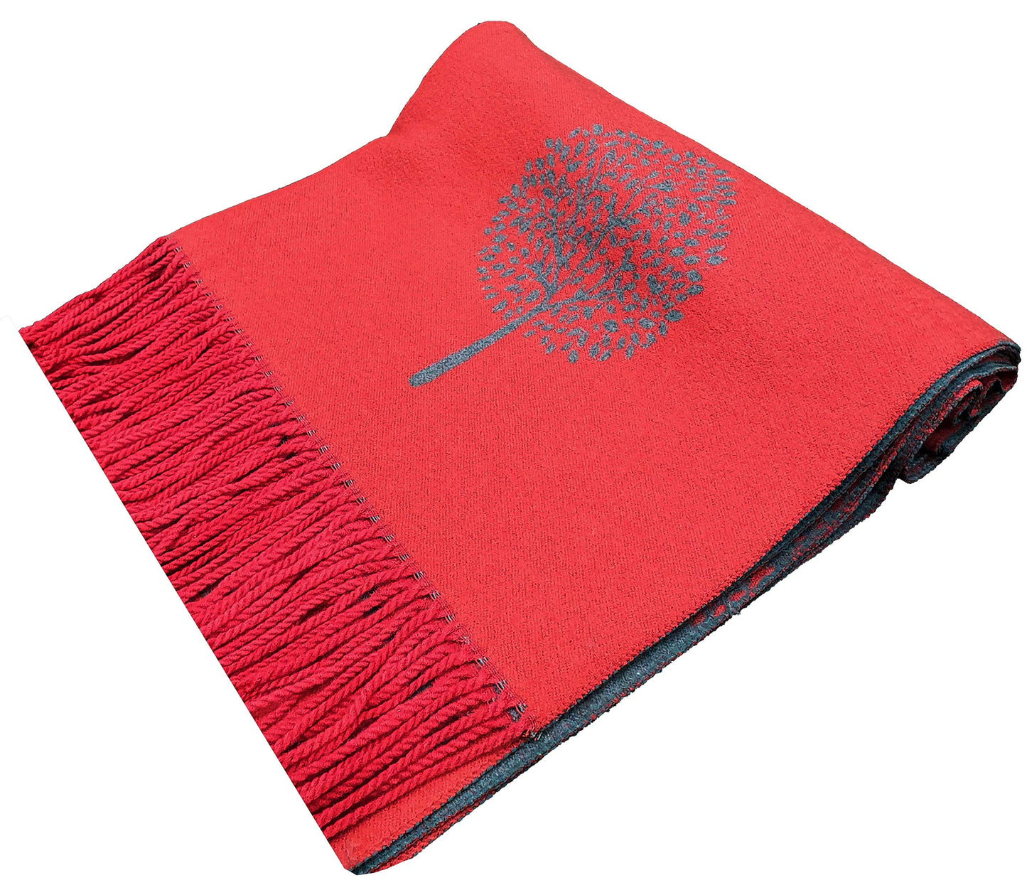 World of Shawls WINTER WARMER Reversible Thick Long Mulberry Tree Print Fashion Scarf Blanket Wrap