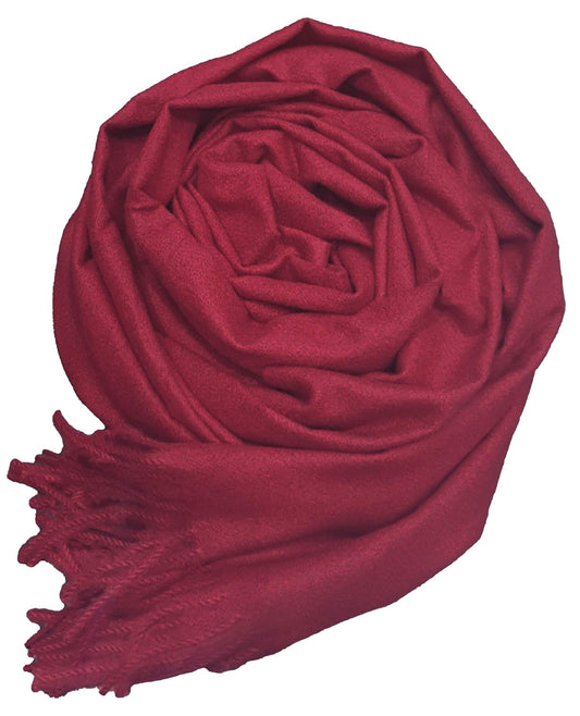 Exclusive Winter Shawl Scarf Wrap 100% Virgin Wool Cashmere Feel for Women Men Unisex NEW (Maroon)