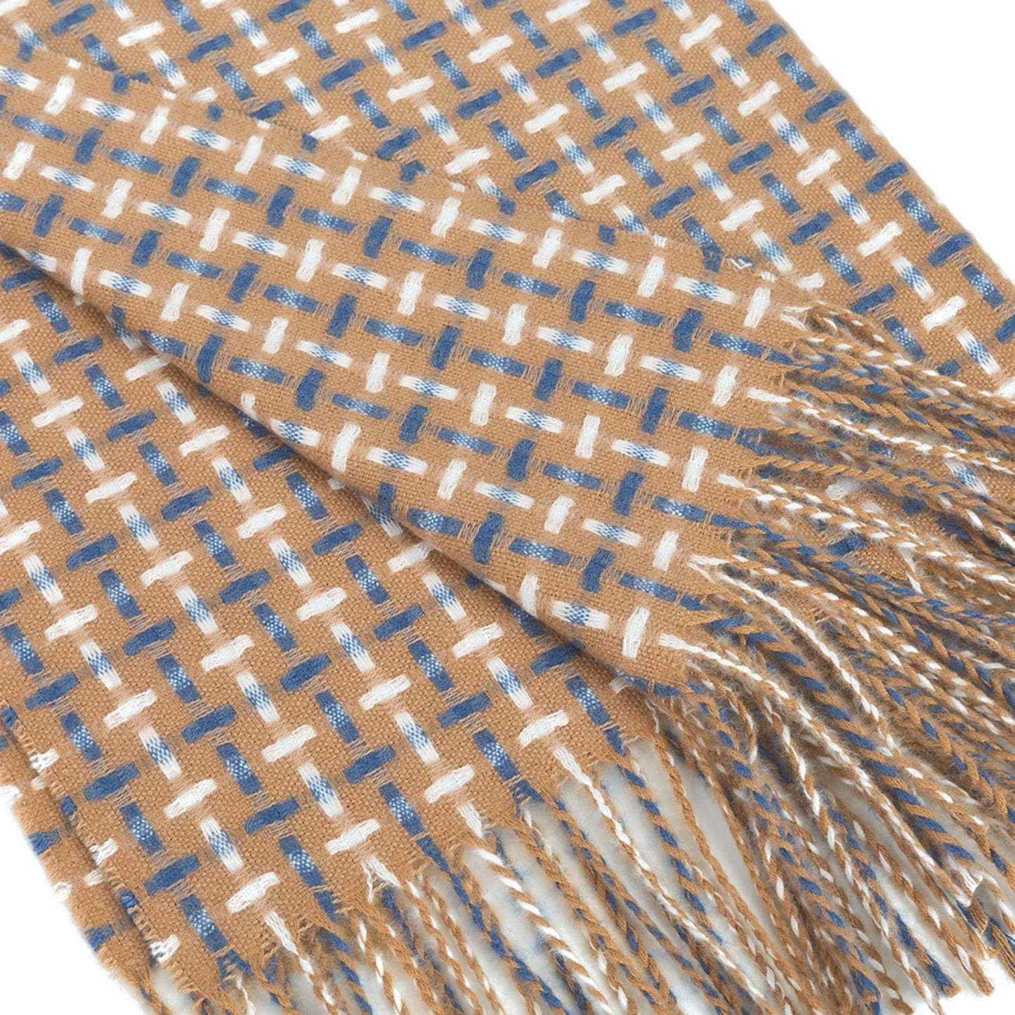 World of Shawls WINTER WARMER Large Thick Criss Cross Stitch Design Fashion Scarf Blanket Wrap Unisex